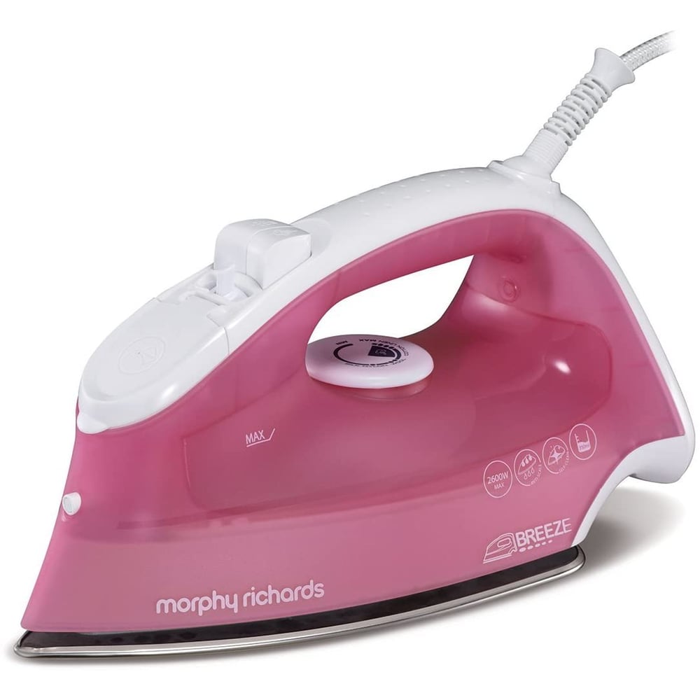 Morphy Richards Breeze Steam Iron 2600 W - Pink , 300250 Morphy Richards Breeze Steam Iron 2600 W - Pink , 300250