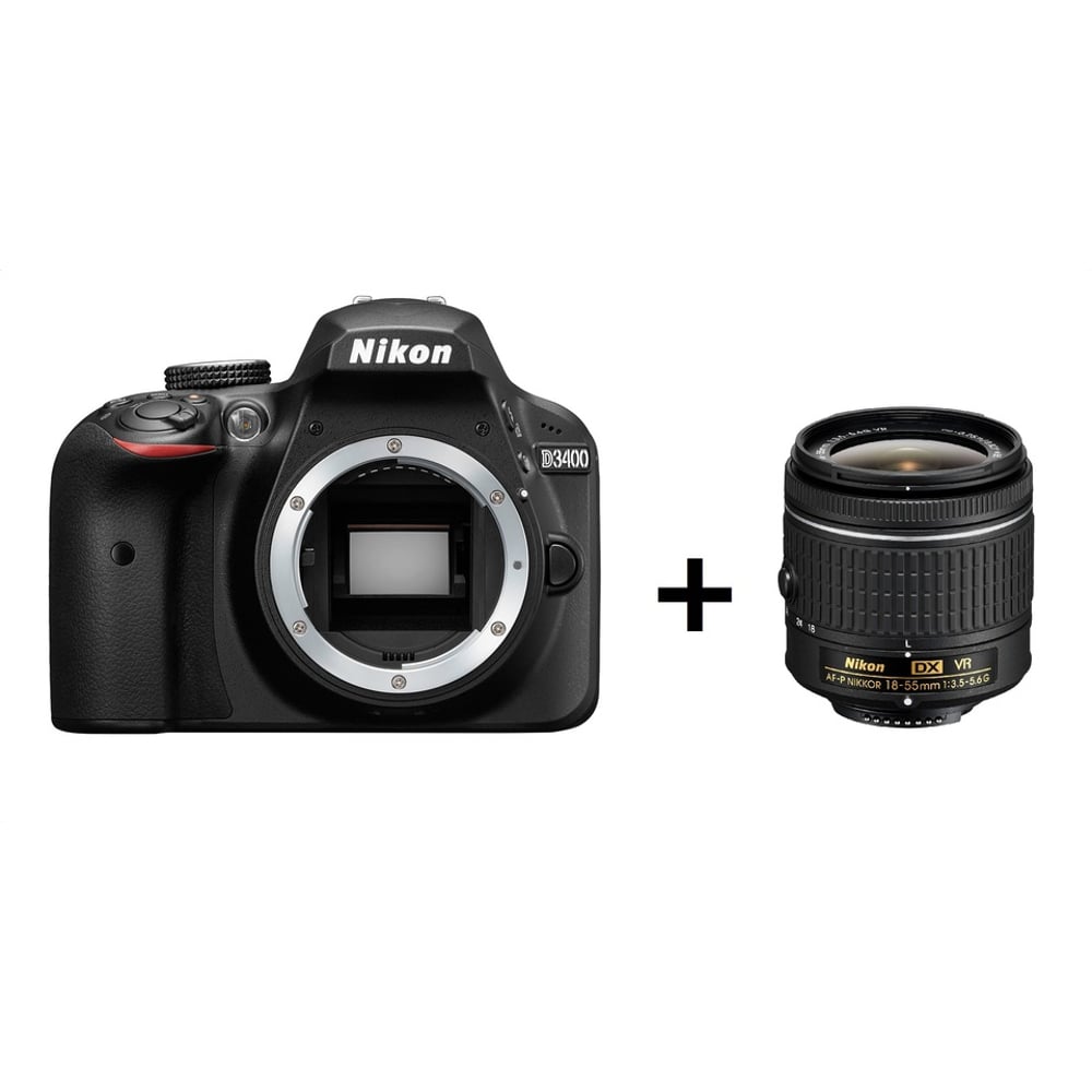 Nikon D3400 DSLR Camera Black Body With AF-P DX 18-55mm Lens