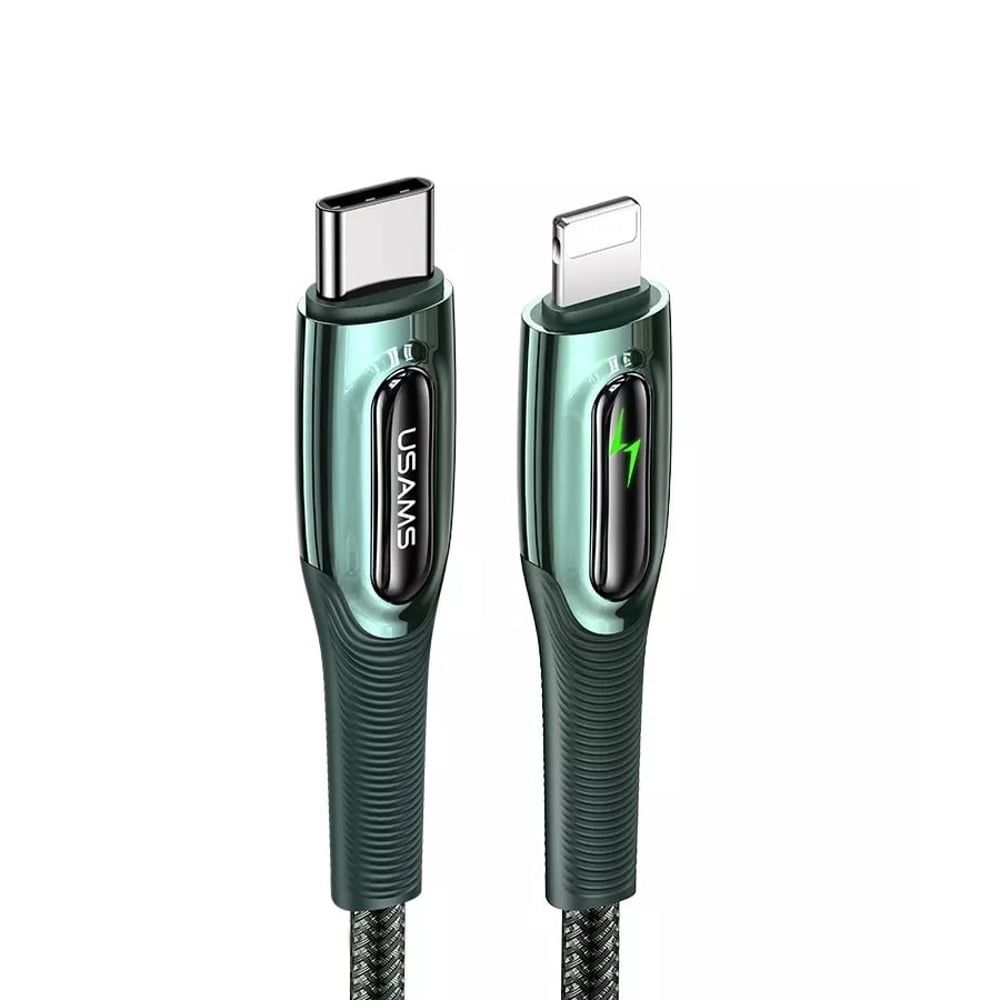 Usams Fast Mobile Phone Charger Type-c To Iphone Data Cable 20w Green Usams Fast Mobile Phone Charger Type-c To Iphone Data Cable 20w Green
