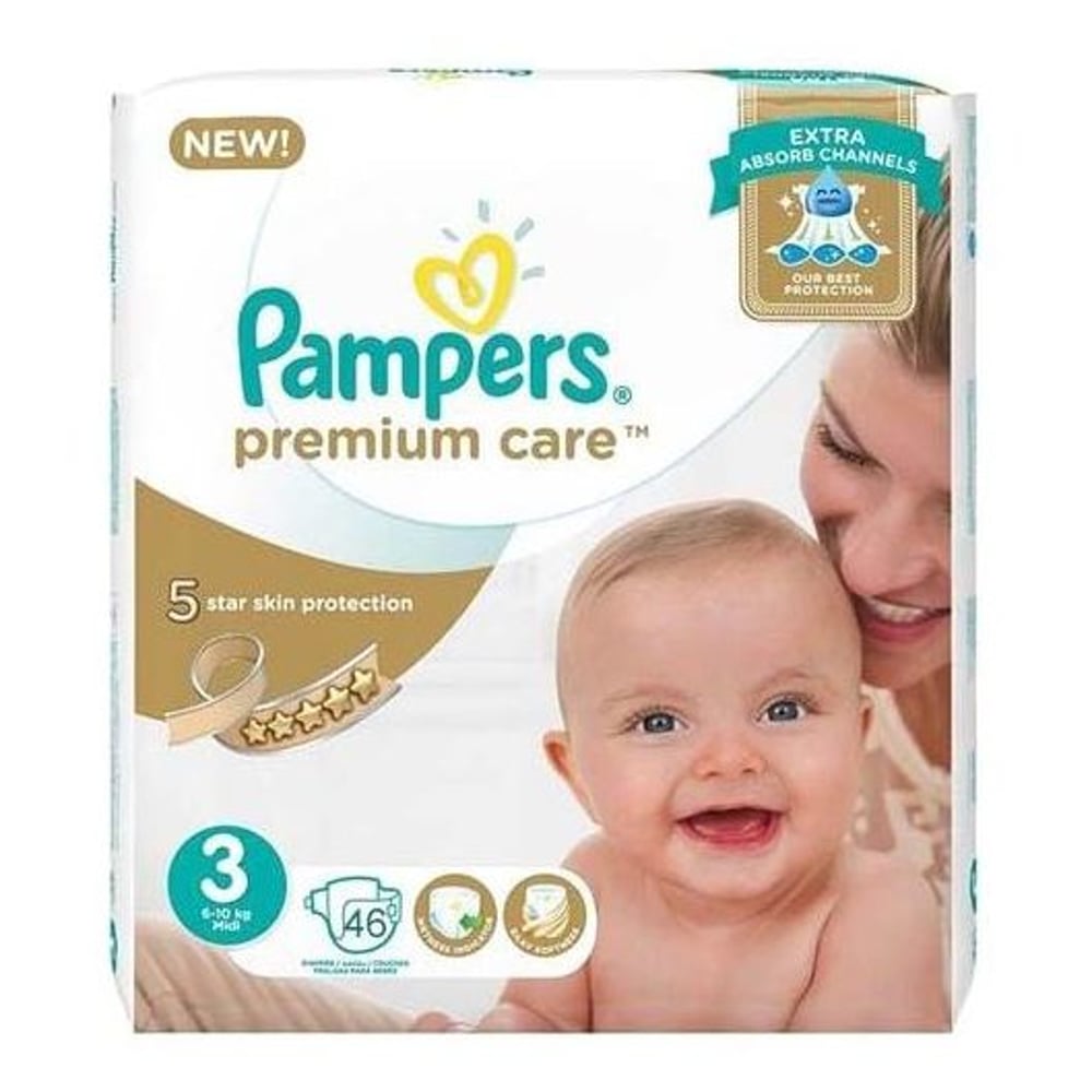 Pampers premium care pants diapers size 3 46 count