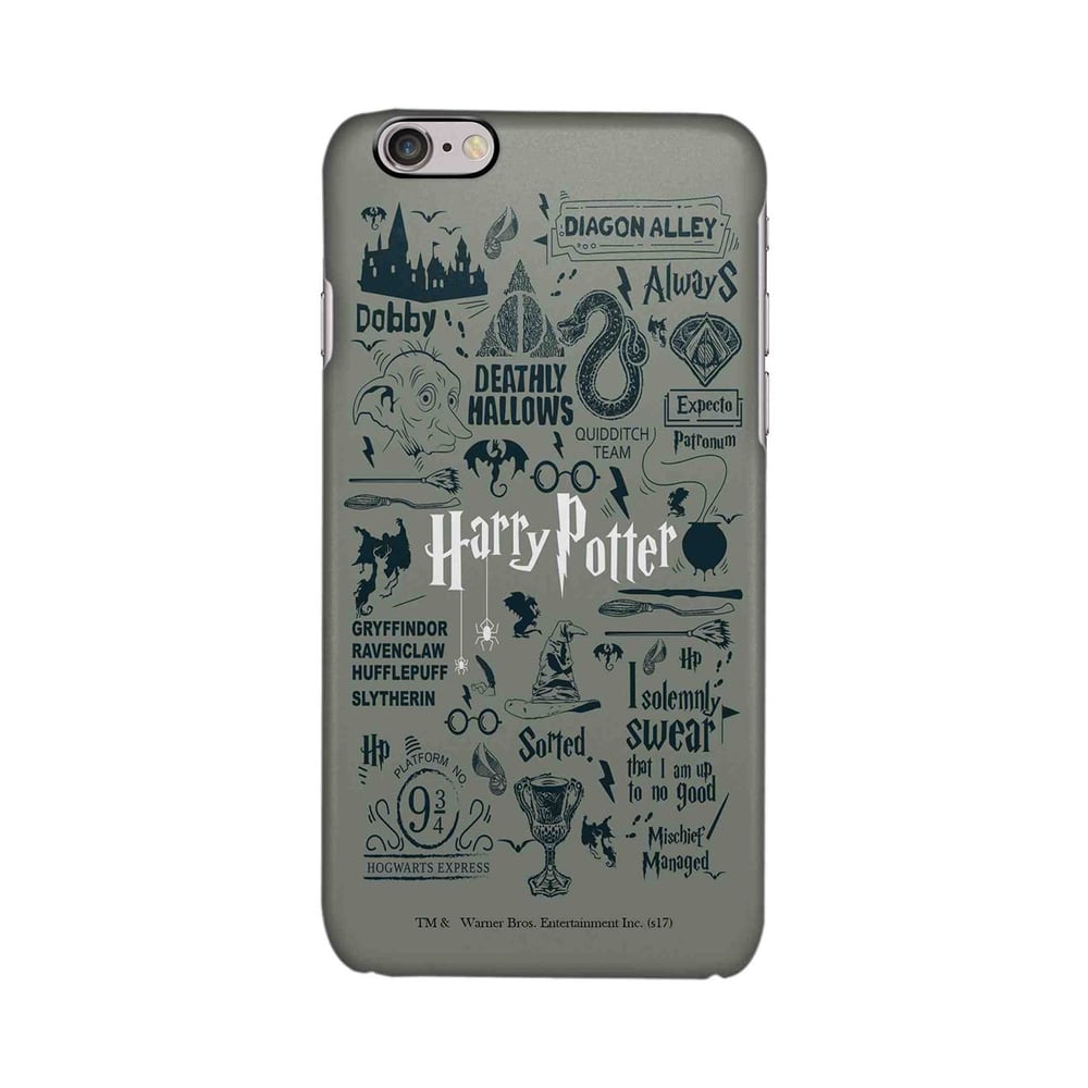 Macmerise Harry Potter Infographic Grey - Sleek Phone Case For Iphone 6s