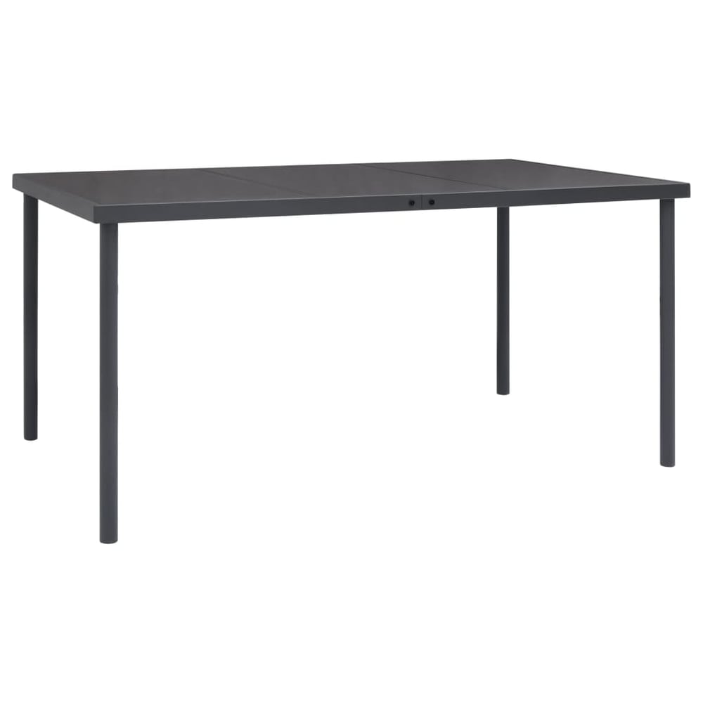 Vidaxl Outdoor Dining Table Anthracite 150x90x74 Cm Steel Vidaxl Outdoor Dining Table Anthracite 150x90x74 Cm Steel