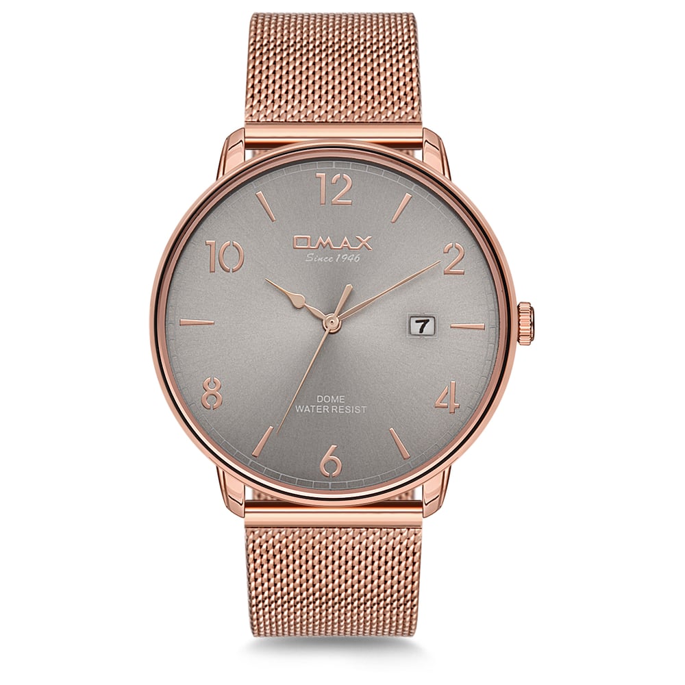 Omax Dome Series Rose Gold Mesh Analog Watch For Men DCD003R98I Omax Dome Series Rose Gold Mesh Analog Watch For Men DCD003R98I