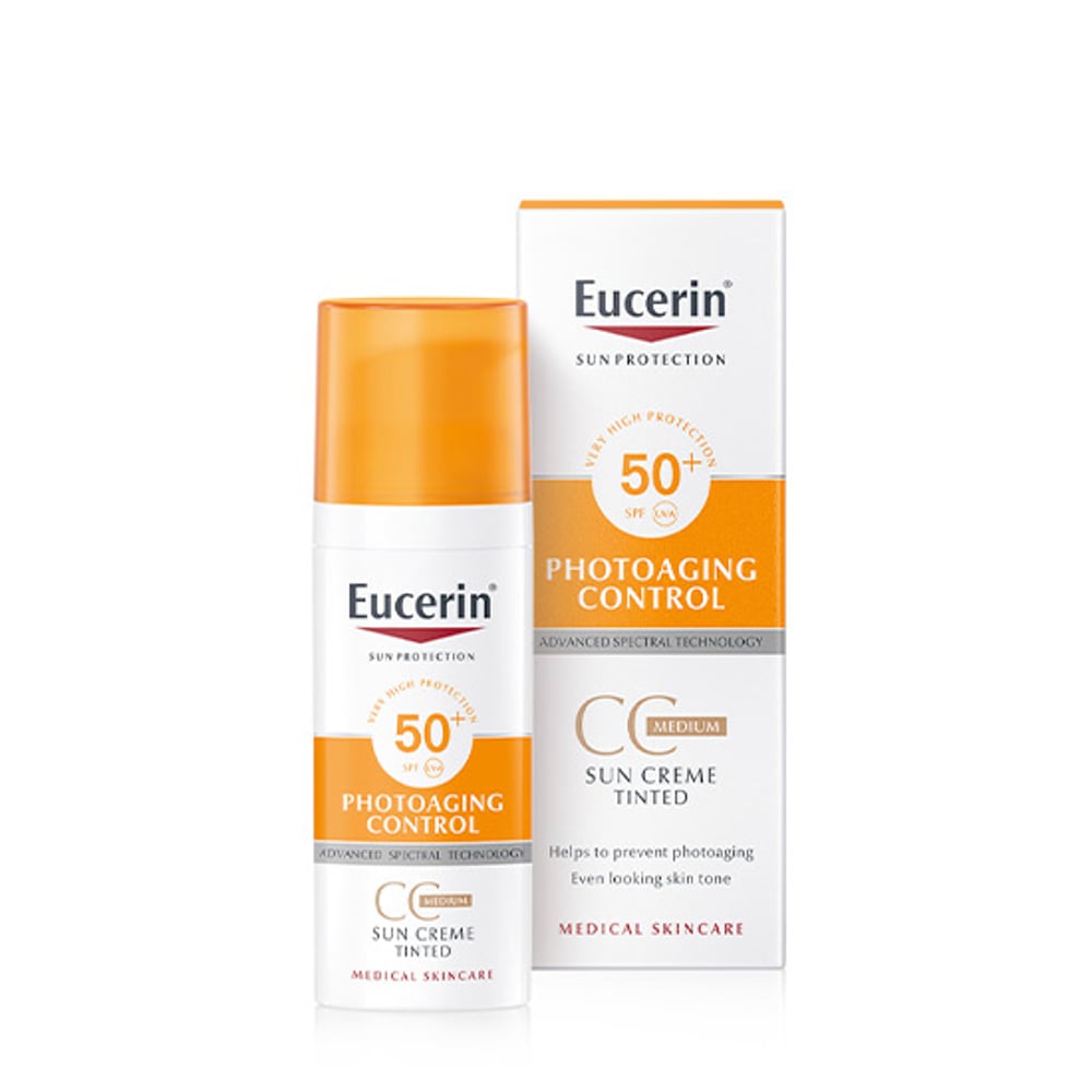 Eucerin Sunscreen Cream Spf50 Tinted Cc Medium 50ml