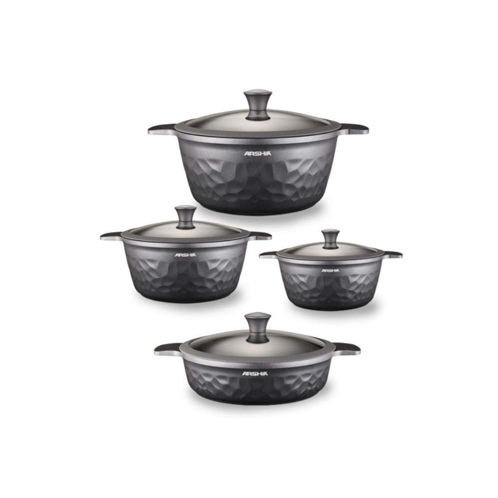 Arshia Die-casted Cookware 8pc Set Non-stick Co110-2565 Arshia Die-casted Cookware 8pc Set Non-stick Co110-2565