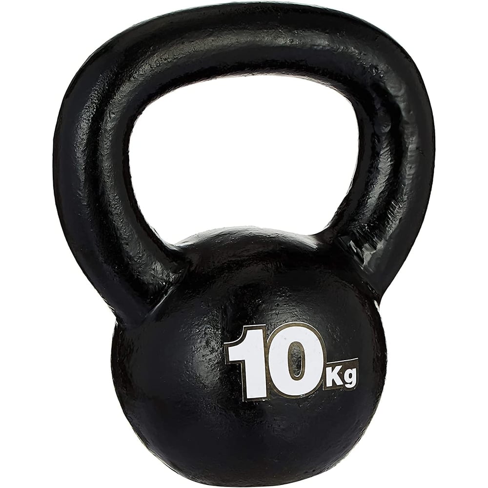 ULTIMAX Cast Iron Kettlebell Weights Great for Full Body Workout and Strength Training-Black (10Kg)