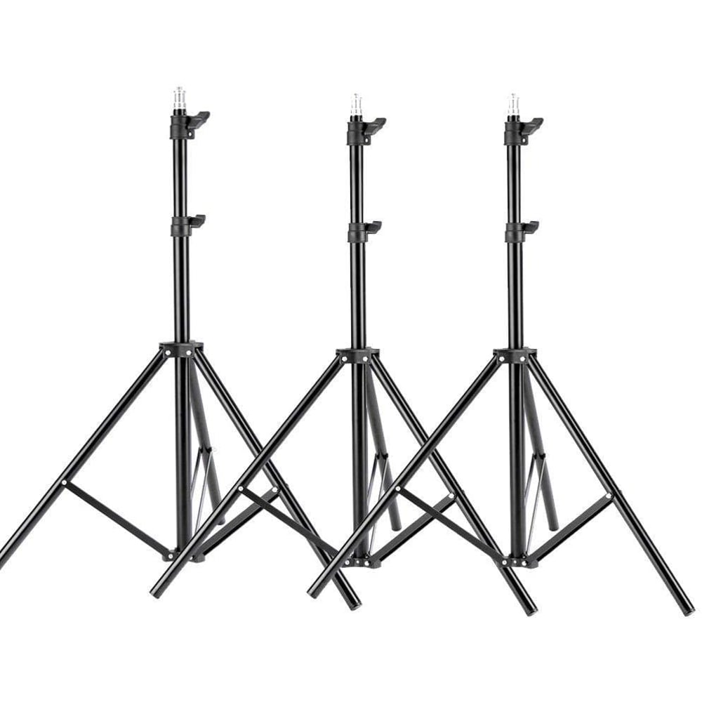 Coopic 3 Pieces L200 6.5ft/200cm Photography Tripod Light Stands For Studio Kits, Speedlite Flash,video Lights, Soft Boxes, Reflectors, Etc.