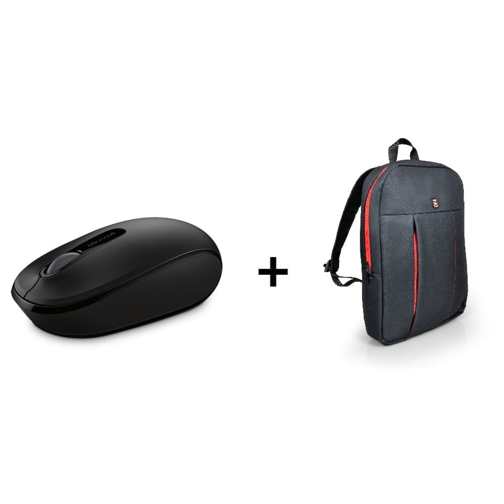 Microsoft Wireless Mobile Mouse Black 1850 U7Z-00004 + Portland Backpack Microsoft Wireless Mobile Mouse Black 1850 U7Z-00004 + Portland Backpack