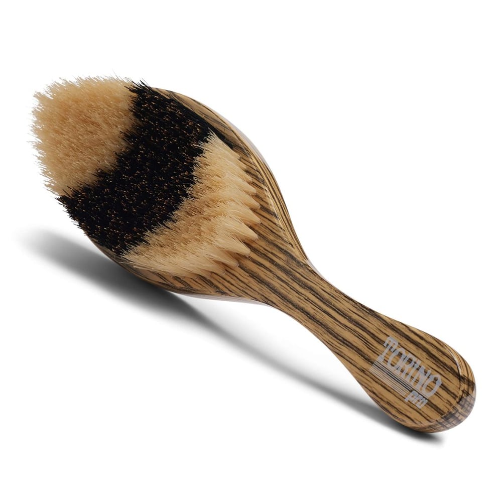 Torino Pro Wave Brush #54- Hybrid Curve Brush With medium and Soft 100% Boar Bristles hair brush - Extra long bristles- Great Curved brush for laying down 360 waves before putting on your durag Torino Pro Wave Brush #54- Hybrid Curve Brush With medium and Soft 100% Boar Bristles hair brush - Extra long bristles- Great Curved brush for laying down 360 waves before putting on your durag