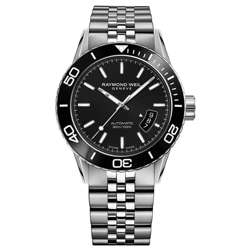 Raymond weil 2760-ST1-20001 Freelancer Men's Watch Black Steel stainless