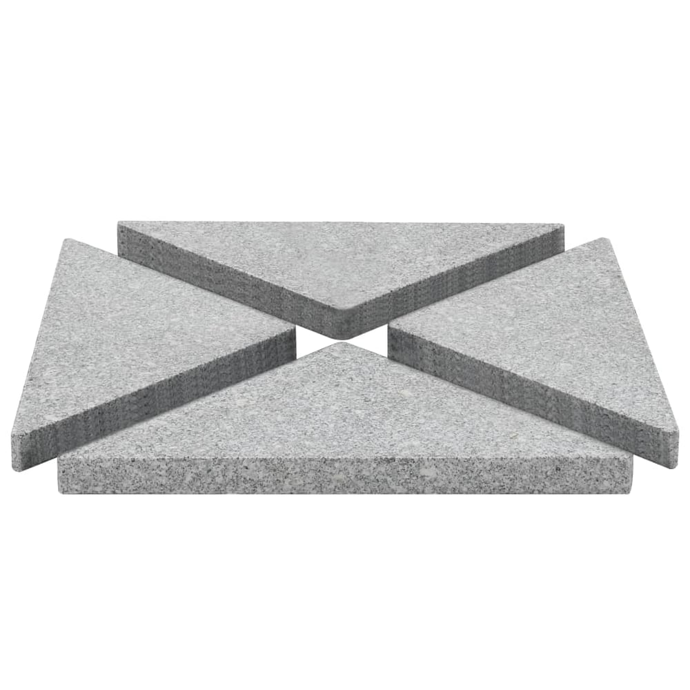 vidaXL Umbrella Weight Plates 4 pcs Grey Granite Triangular 60 kg vidaXL Umbrella Weight Plates 4 pcs Grey Granite Triangular 60 kg