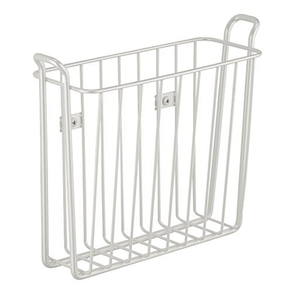 Idesign Classico Metal Wall Mount Magazine Rack, Newspaper And Book Holder For Bathroom, Office, Bedroom, Den, 10.5