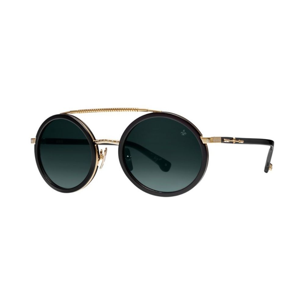 PHILIPPE V N°6 Sunglasses Unisex Eyewear Black Gold frame