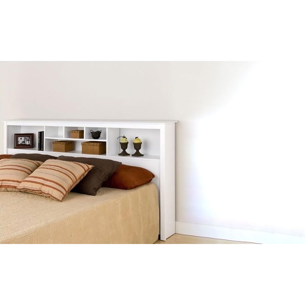 Book Case Classic Bed Frame Queen Bed without Mattress White