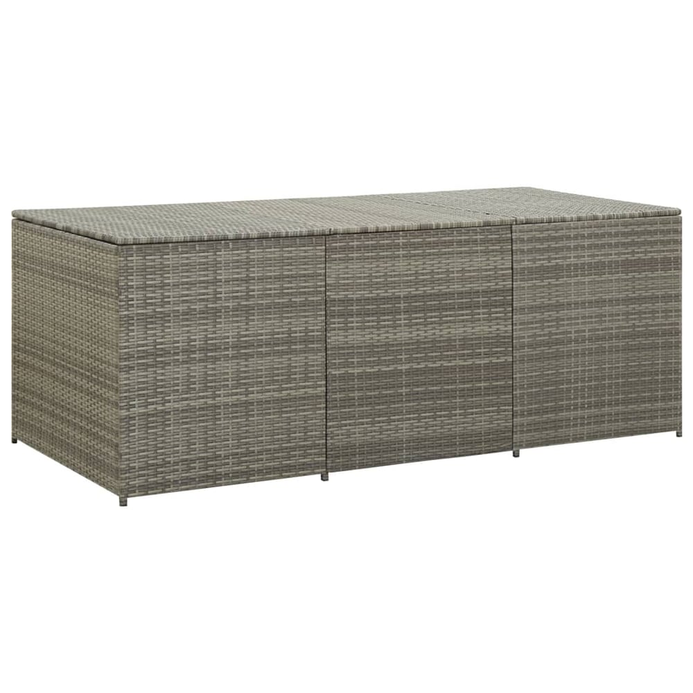 Vidaxl Garden Storage Box Poly Rattan 180x90x75 Cm Grey