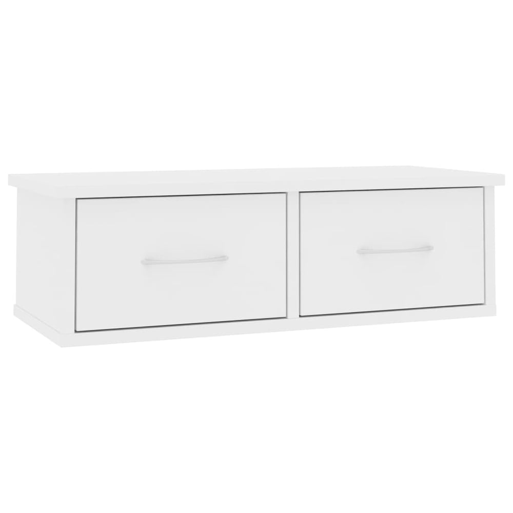 Vidaxl Wall-mounted Drawer Shelf White 60x26x18.5 Cm Chipboard