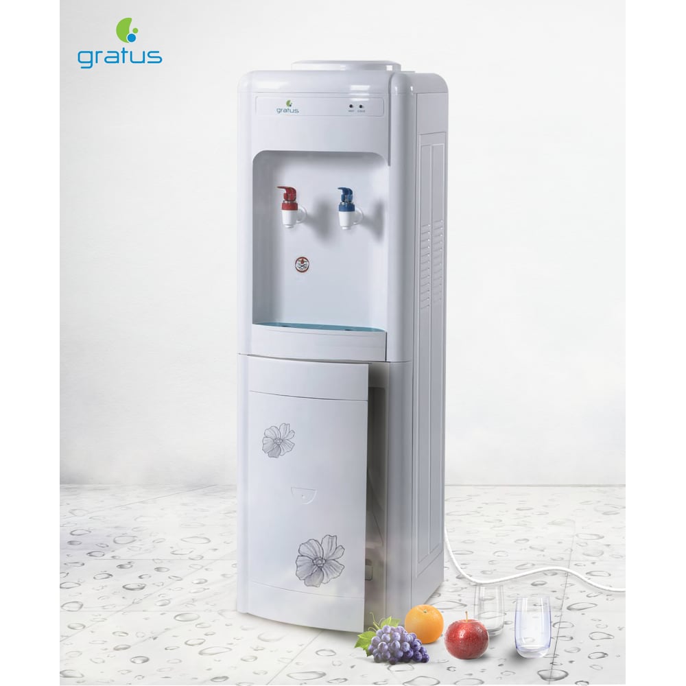 Gratus Hot & Cold Water Dispenser With Fridge / Storage Cabinet Gratus Hot & Cold Water Dispenser With Fridge / Storage Cabinet