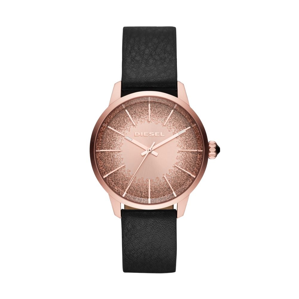 Diesel Castilla Black Leather Women Watch DZ5595
