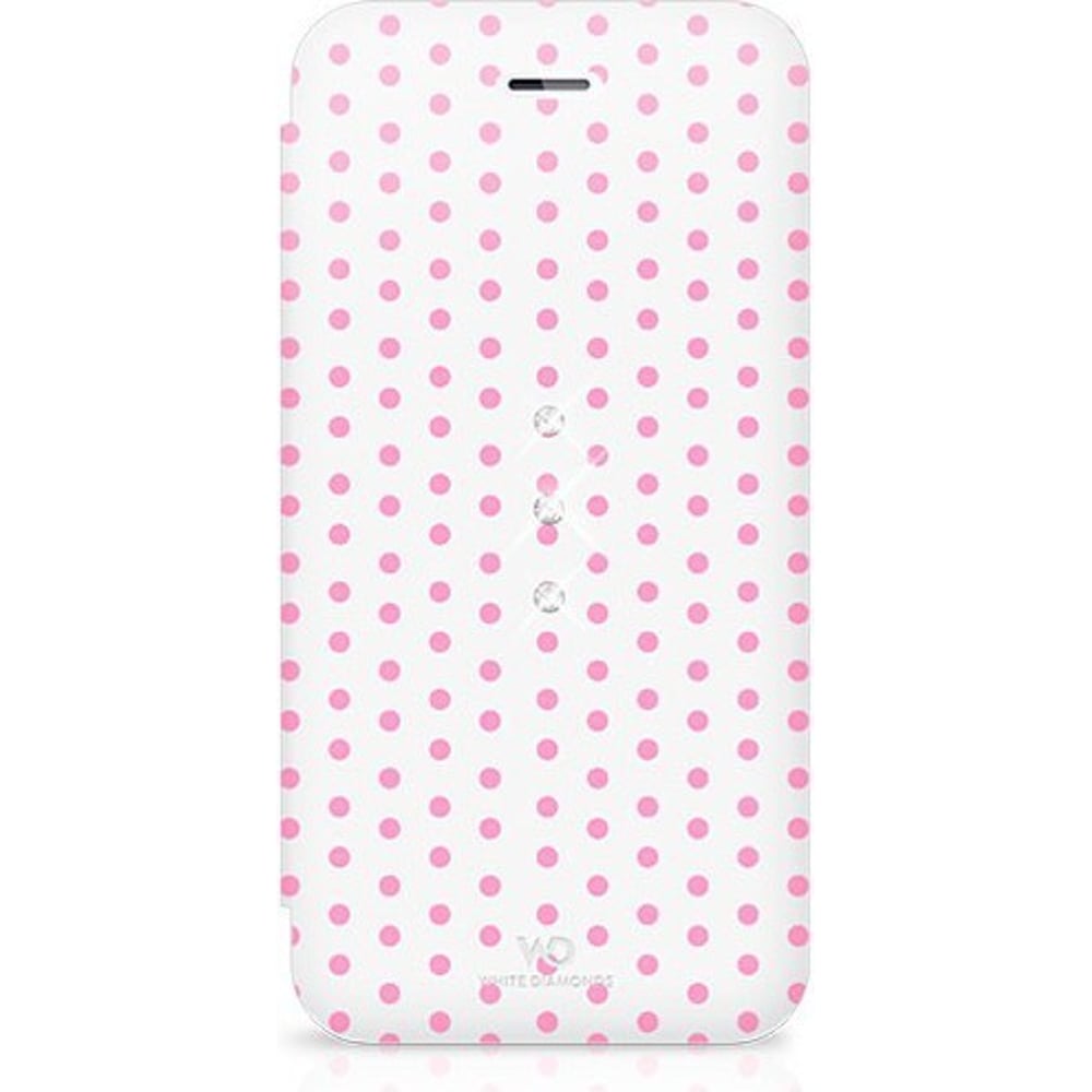 White Diamonds 1311TRI68 Crystal Booklet Case Dots For IPhone 6