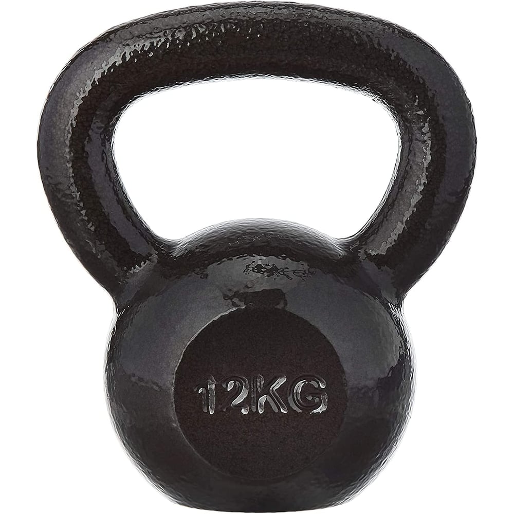 ULTIMAX Cast Iron Kettlebell Weights Great for Full Body Workout and Strength Training-Black (12Kg)