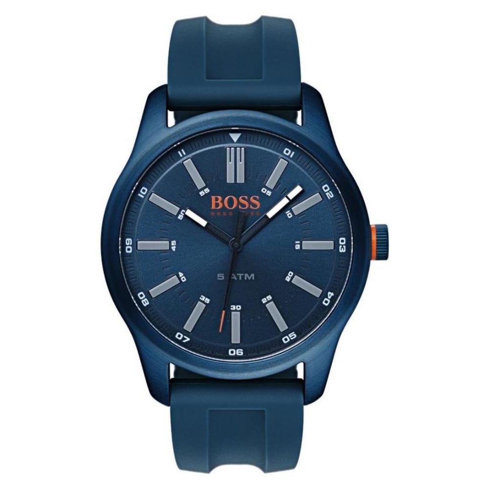 Hugo Boss Dublin Watch For Men with Blue Rubber Strap Hugo Boss Dublin Watch For Men with Blue Rubber Strap