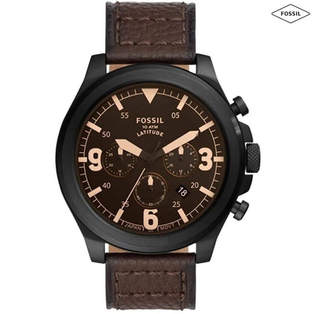 Fossil Mens Latitude Stainless Steel Watch - Fs5751