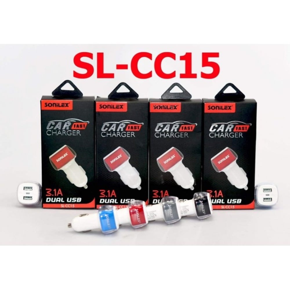 Sonilex Car Charger Dual Port Sonilex Sl-cc15 Sonilex Car Charger Dual Port Sonilex Sl-cc15