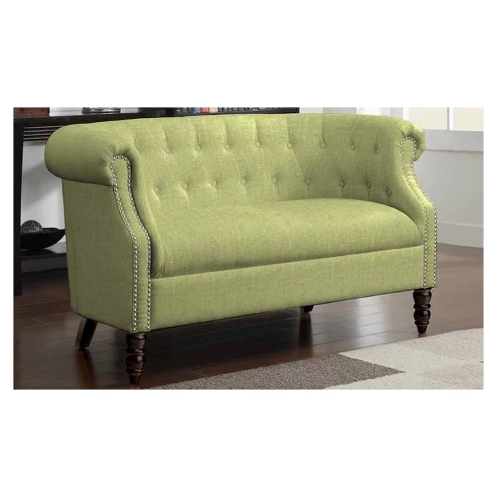 Huntingdon Chesterfield Loveseat in Green Color Huntingdon Chesterfield Loveseat in Green Color