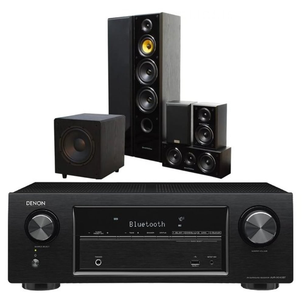 Denon AVRX550BT + Taga TAV506V2+TSW90V3 5.1 Home Theater Package Denon AVRX550BT + Taga TAV506V2+TSW90V3 5.1 Home Theater Package