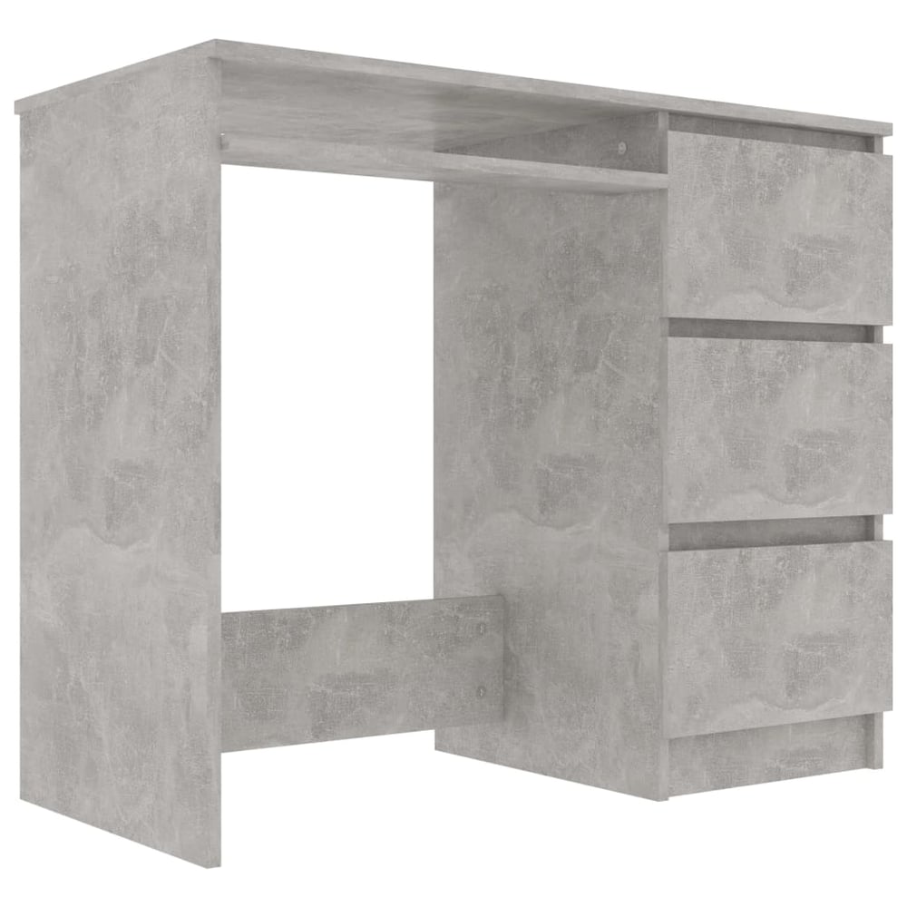 vidaXL Desk Concrete Grey 90x45x76 cm Engineered Wood