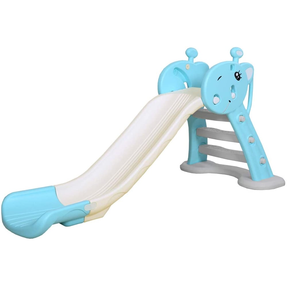 Home Canvas Slide for Kids 3 Step Playset Children Widen Slide Way Indoor Outdoor Toddler Backyard Climber Play Plastic Slide with Basketball Hoop Toys Playground Set Gift Blue Home Canvas Slide for Kids 3 Step Playset Children Widen Slide Way Indoor Outdoor Toddler Backyard Climber Play Plastic Slide with Basketball Hoop Toys Playground Set Gift Blue