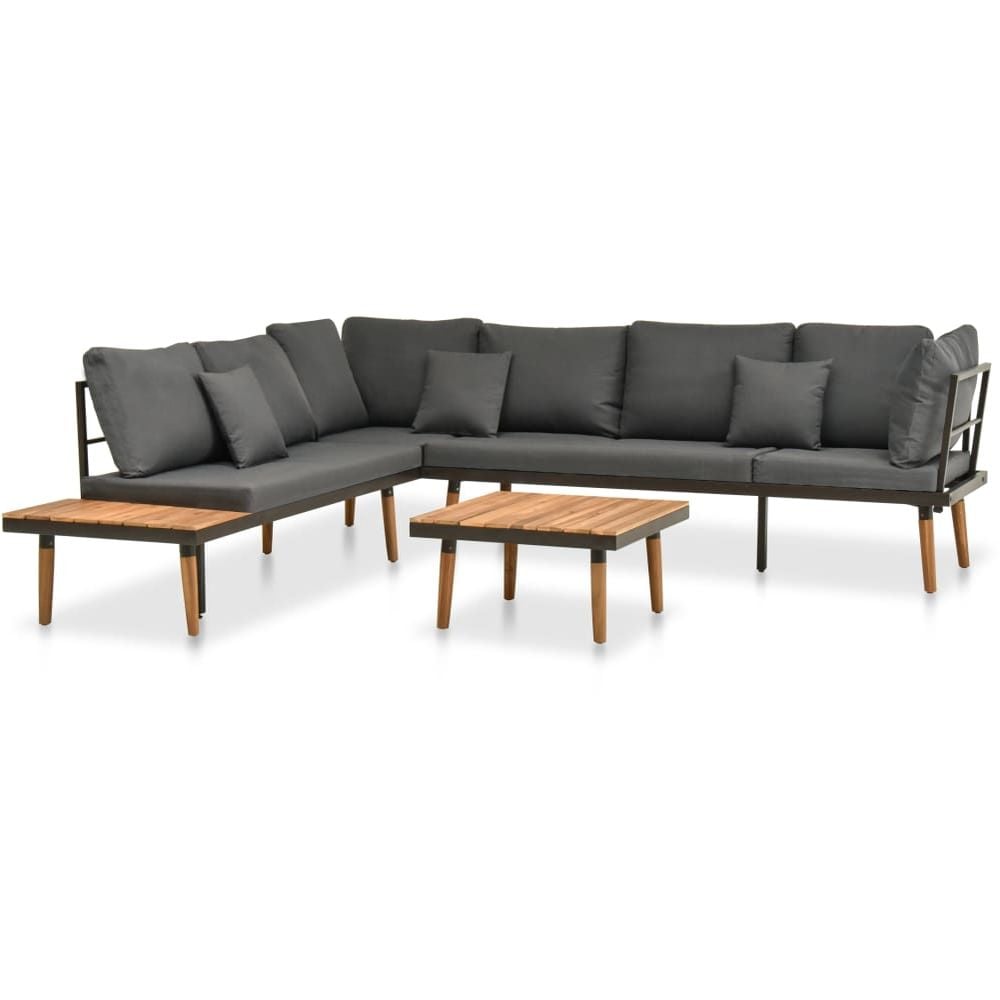 Vidaxl 4 Piece Garden Lounge Set With Cushions Solid Acacia Wood