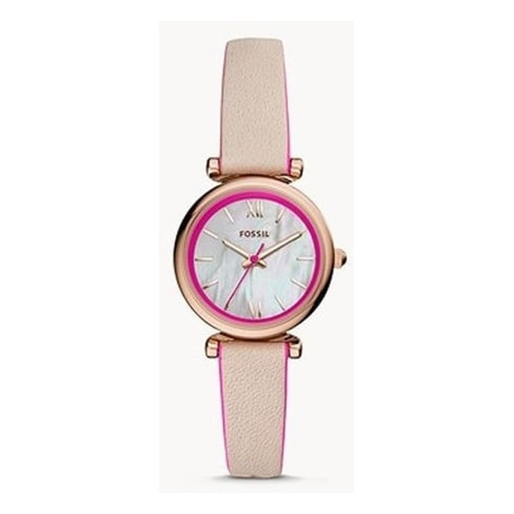 Fossil Carlie Mini Nude Leather Analog Watch For Women ES4833
