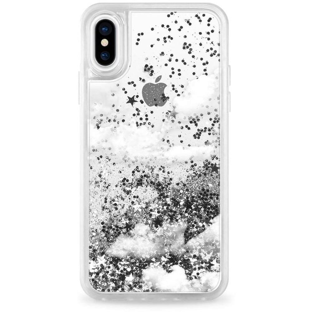 Casetify Glitter Case iPhone Xs/X Silver Clouds Casetify Glitter Case iPhone Xs/X Silver Clouds