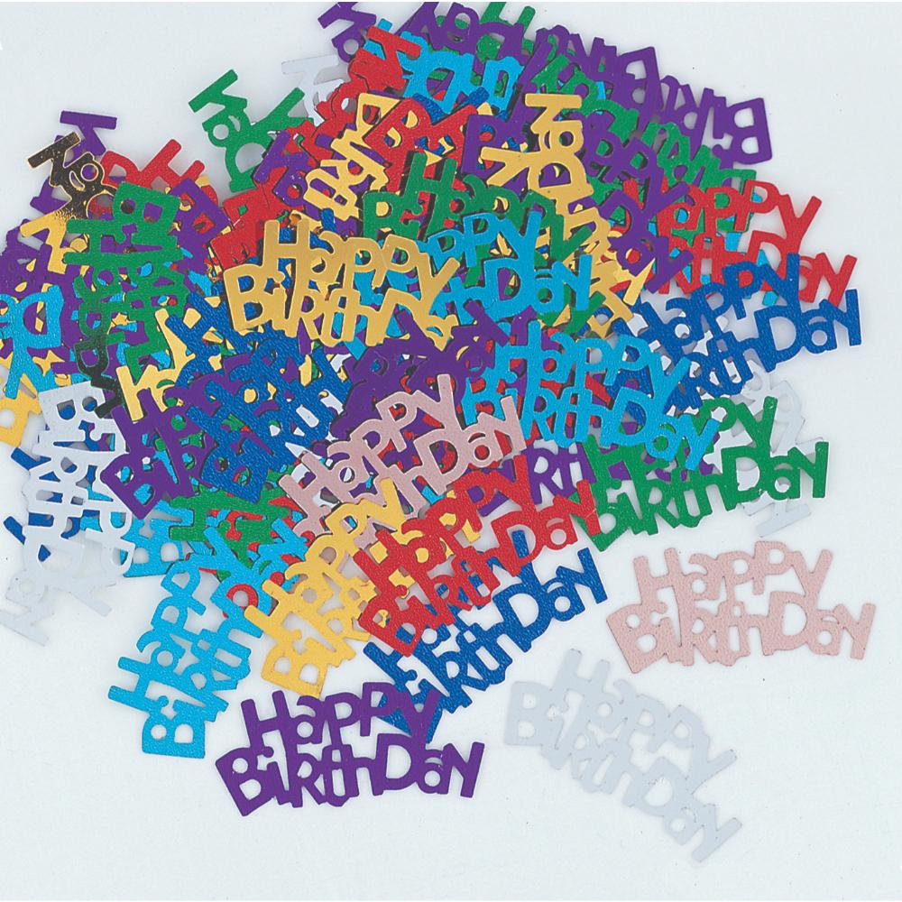 Unique- Happy Birthday Foil Confetti 5oz Unique- Happy Birthday Foil Confetti 5oz