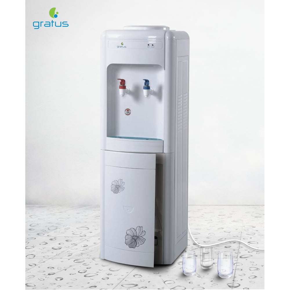 Gratus Hot & Cold Water Dispenser With Cabinet Storage Gratus Hot & Cold Water Dispenser With Cabinet Storage
