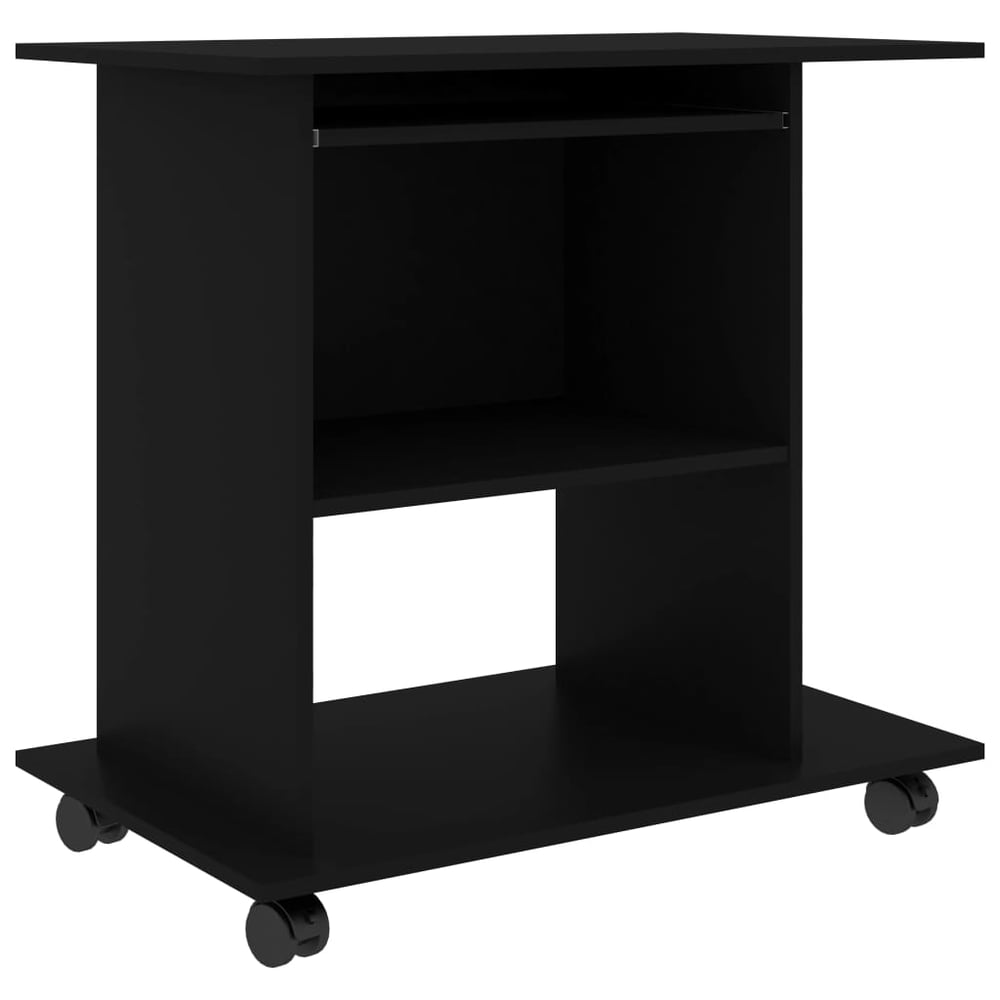 vidaXL Computer Desk Black 80x50x75 cm Engineered Wood