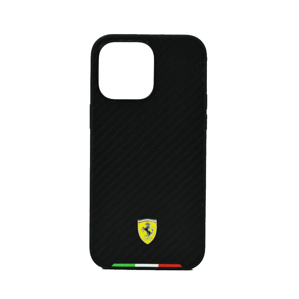 Ferrari Hc Pu Carbon Effect Case With Italian Flag Line For Iphone 14 Pro Max Black Ferrari Hc Pu Carbon Effect Case With Italian Flag Line For Iphone 14 Pro Max Black