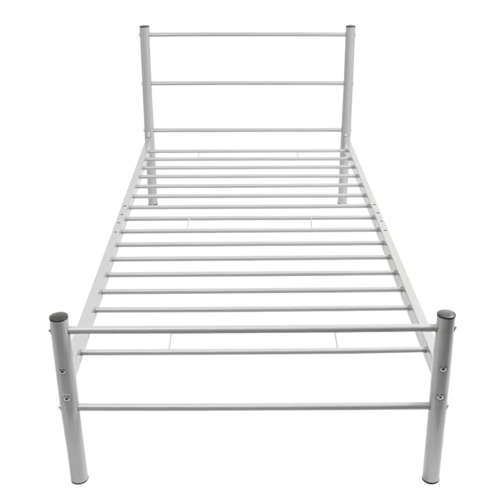 Buy vidaXL Bed Frame Grey Metal 90×200 cm Online in UAE | Sharaf DG