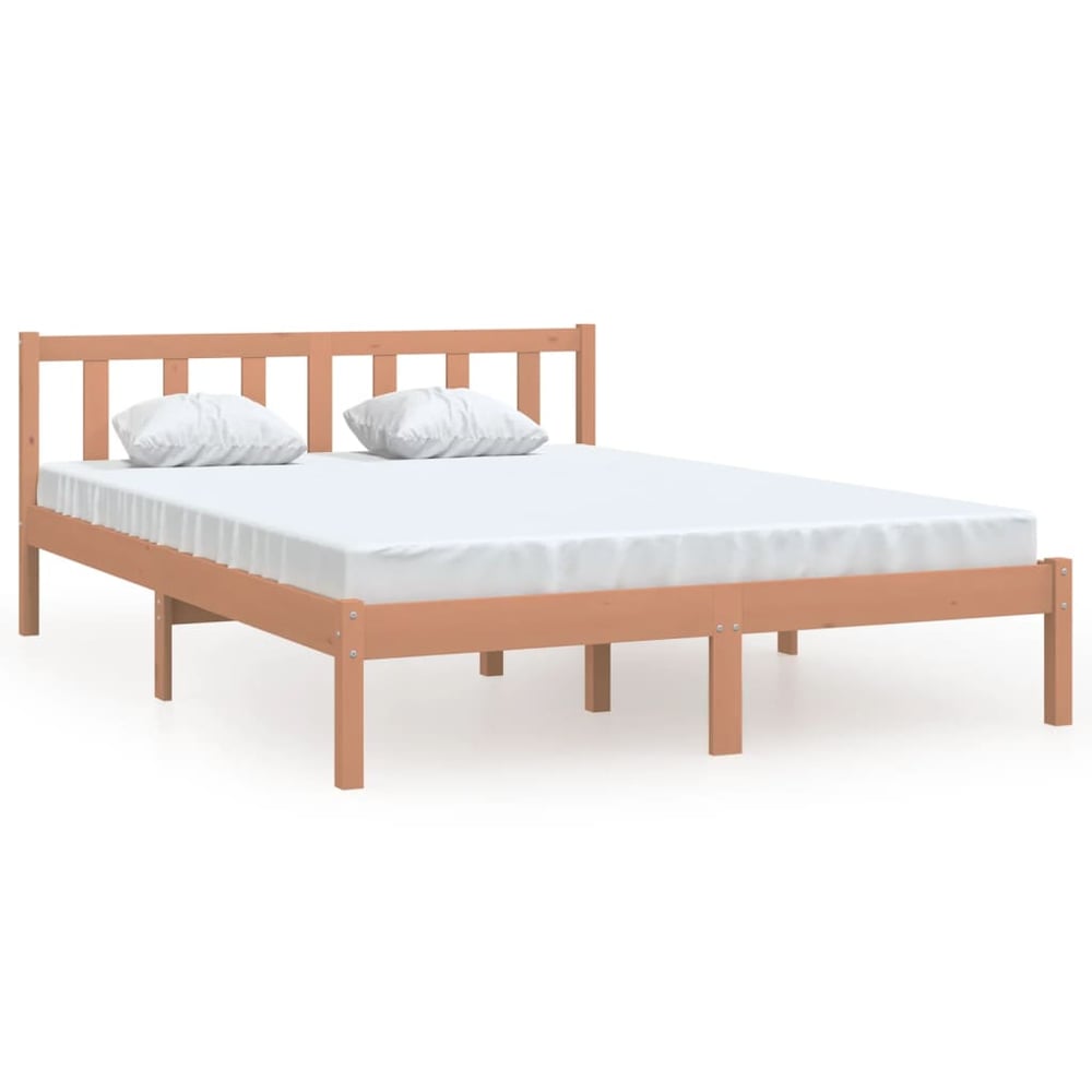 vidaXL Bed Frame Honey Brown Solid Pinewood 140x200 cm vidaXL Bed Frame Honey Brown Solid Pinewood 140x200 cm