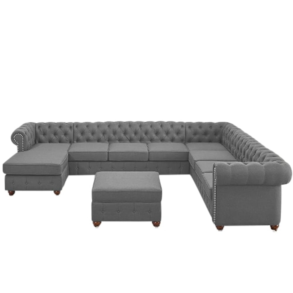 Asghar Furniture - Gowans Sectional Sofa - Grey Asghar Furniture - Gowans Sectional Sofa - Grey
