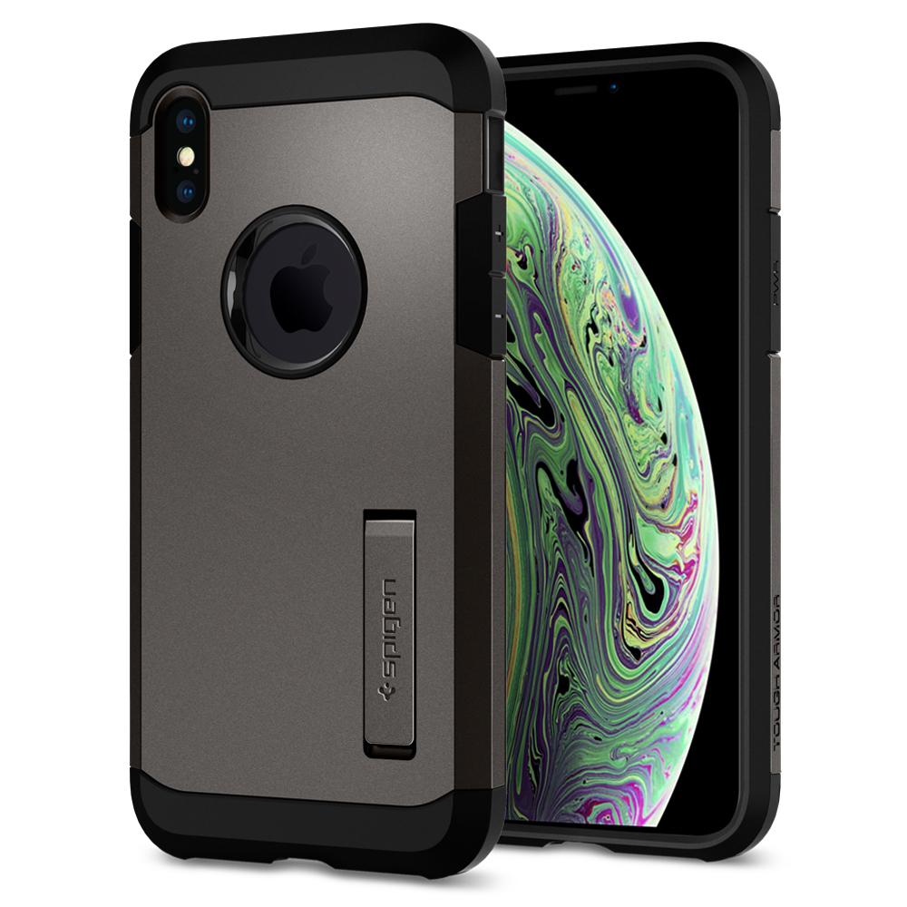 Spigen Tough Armor Designed For Iphone X Cover / Iphone Xs Case - Gunmetal
