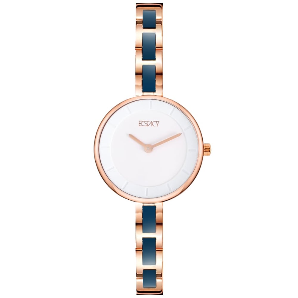 Ecstacy Women's Analog White Dial Watch - E9507-kblw