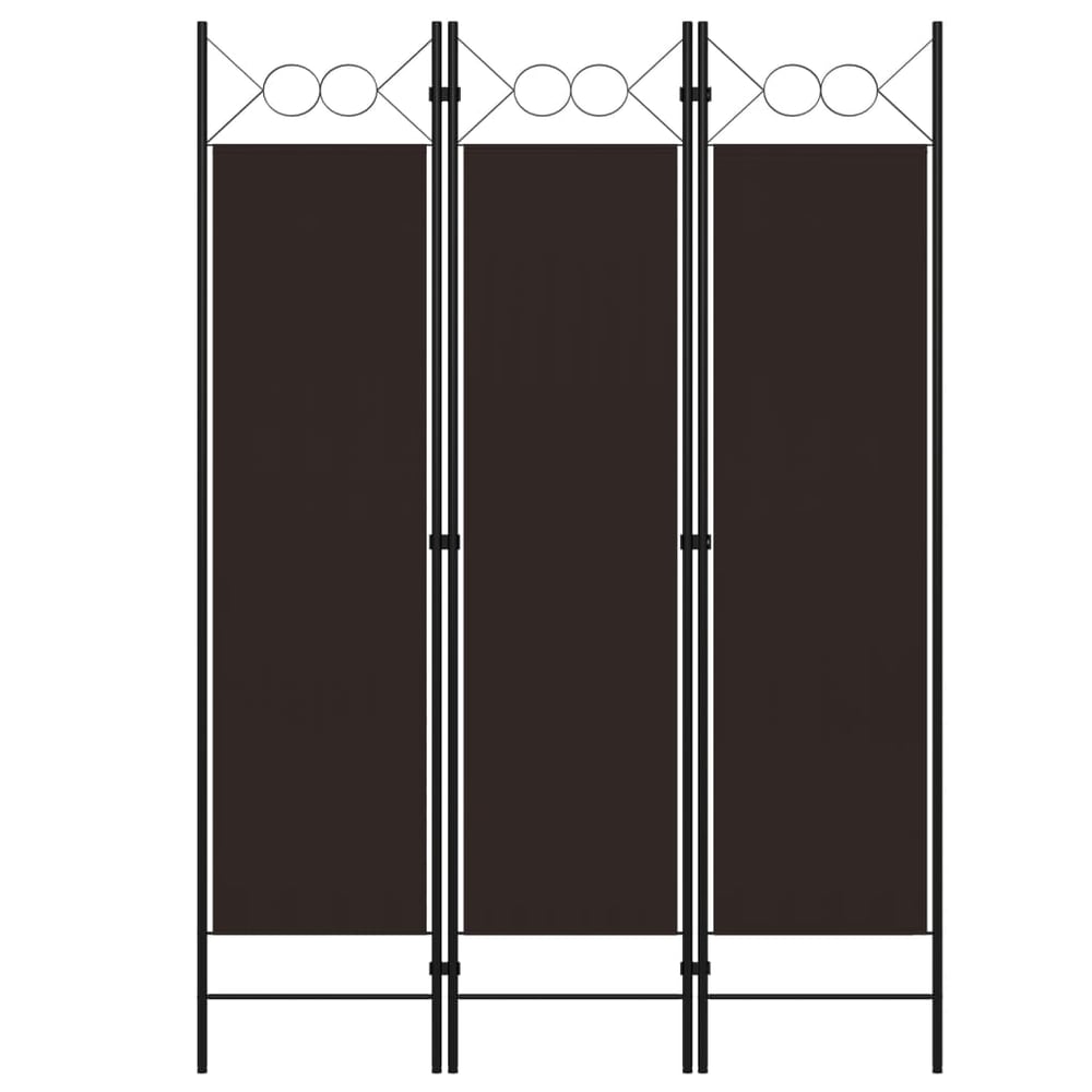 Vidaxl 3-panel Room Divider Brown 120x180 Cm
