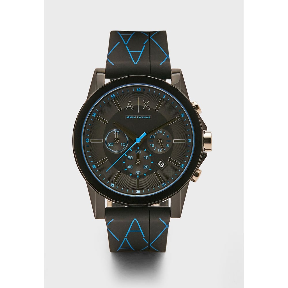 Armani Exchange Black Silicone Men Watch AX1342 Armani Exchange Black Silicone Men Watch AX1342