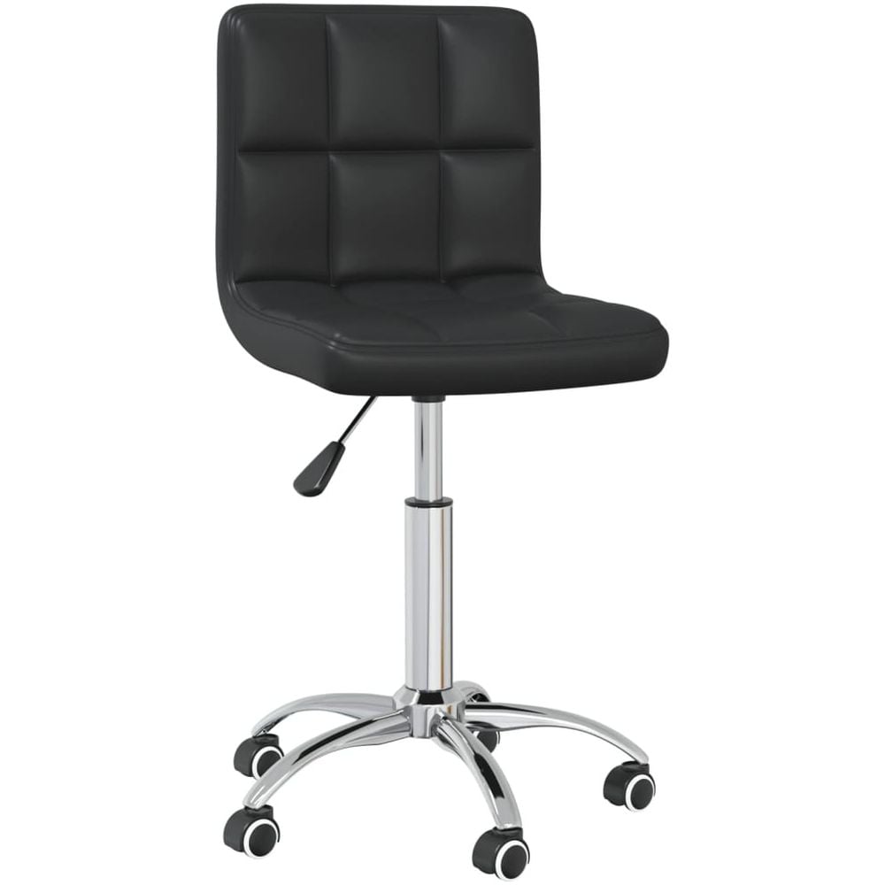 Vidaxl Swivel Office Chair Black Faux Leather
