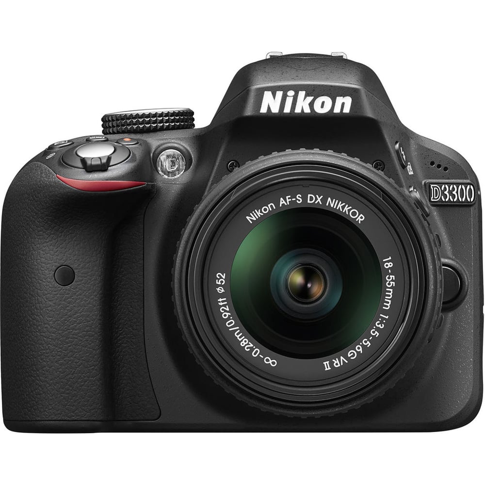 Nikon D3300 DSLR Camera Black With AF-P 18-55mm Lens + WiFi Adapter