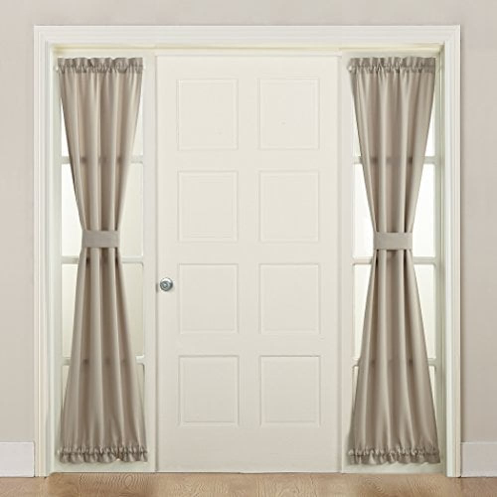 Sun Zero 50220 Barrow Front Door Sidelight Curtain Panel With Tie Back, 26
