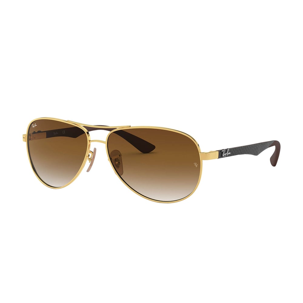 RayBan RB8313-001/51-58 Gold/Brown/Grey Metal Men Sunglasses