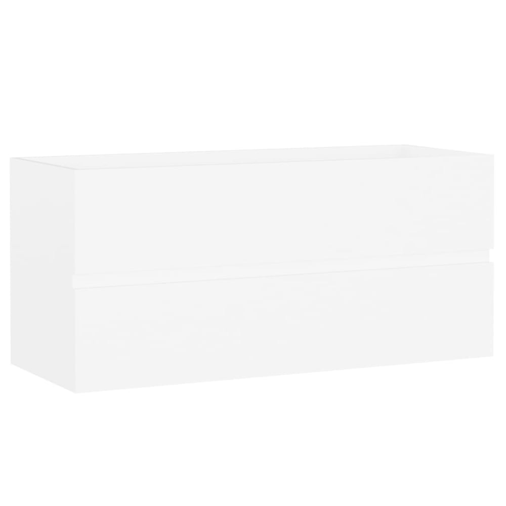 فيداكسل خزانة مغسلة أبيض 100x38.5x45 سم خشب بتصميم هندسي